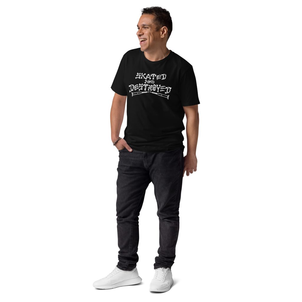 Skated & Destroyed w/Crutches - Unisex organic cotton t-shirt
